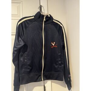 Vintage Champion Field House Women's University Of Virginia Track Jacket S Navy